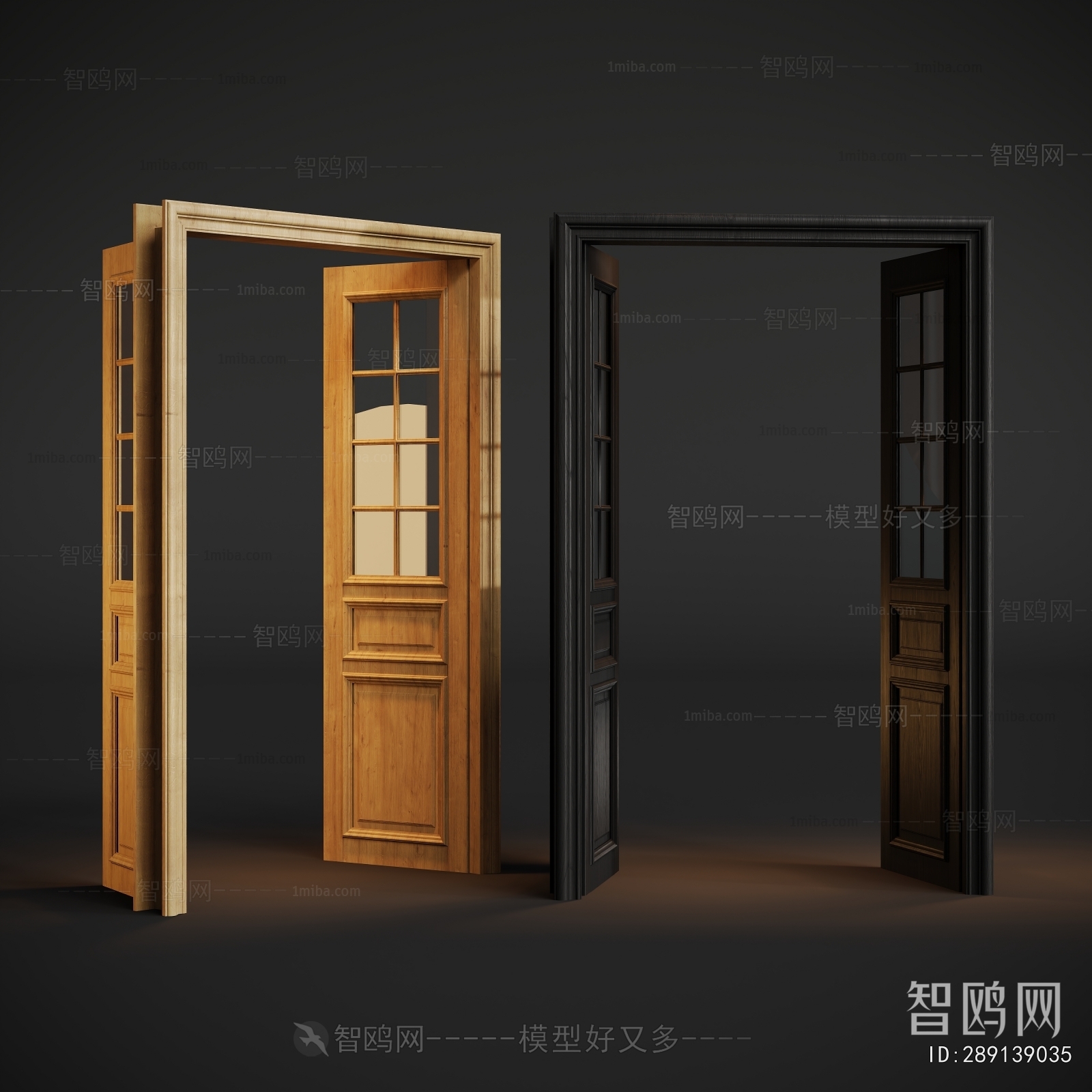 Simple European Style Double Door