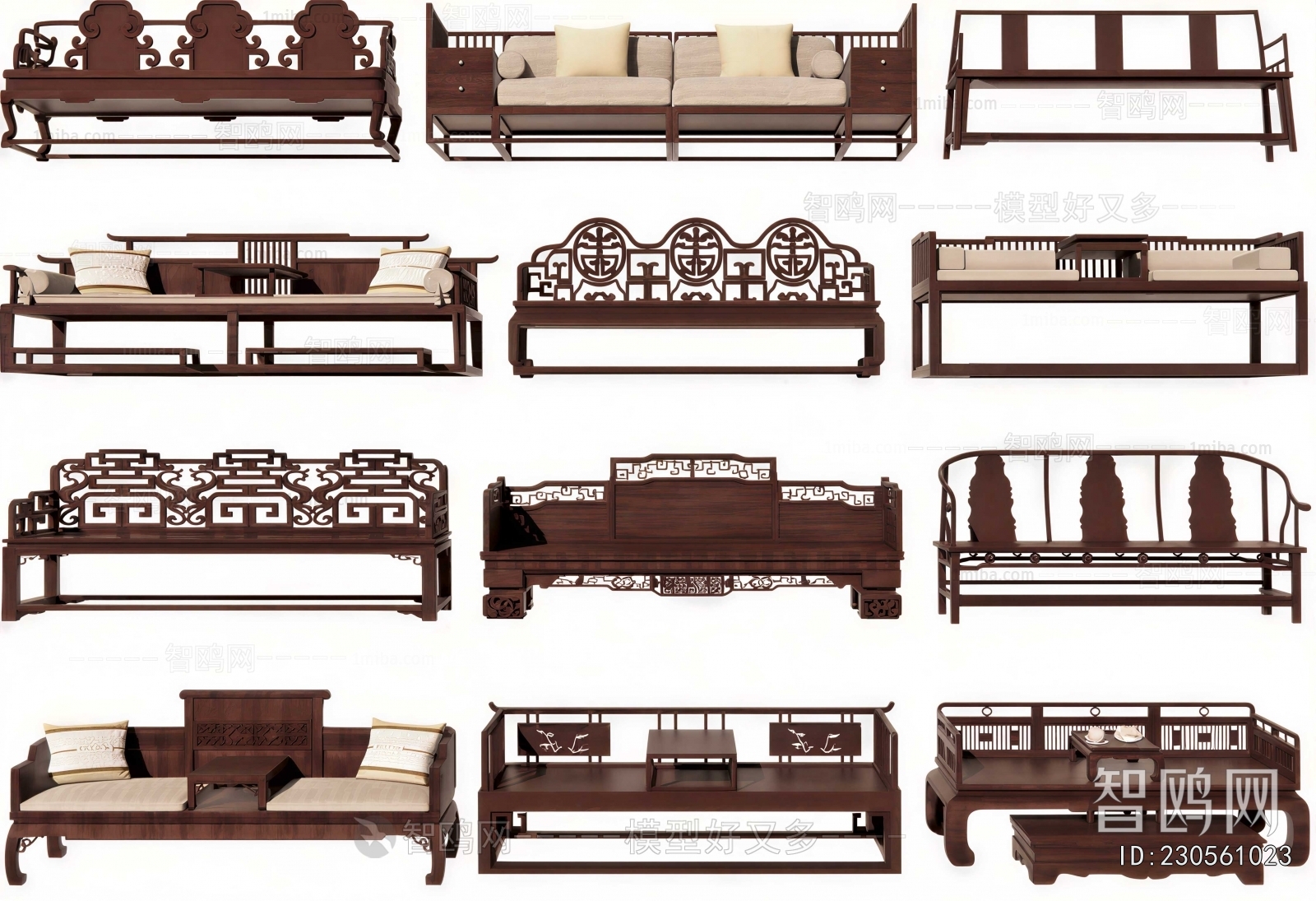New Chinese Style Arhat Bed