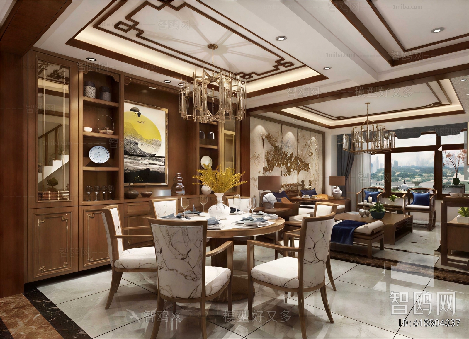 New Chinese Style Dining Room