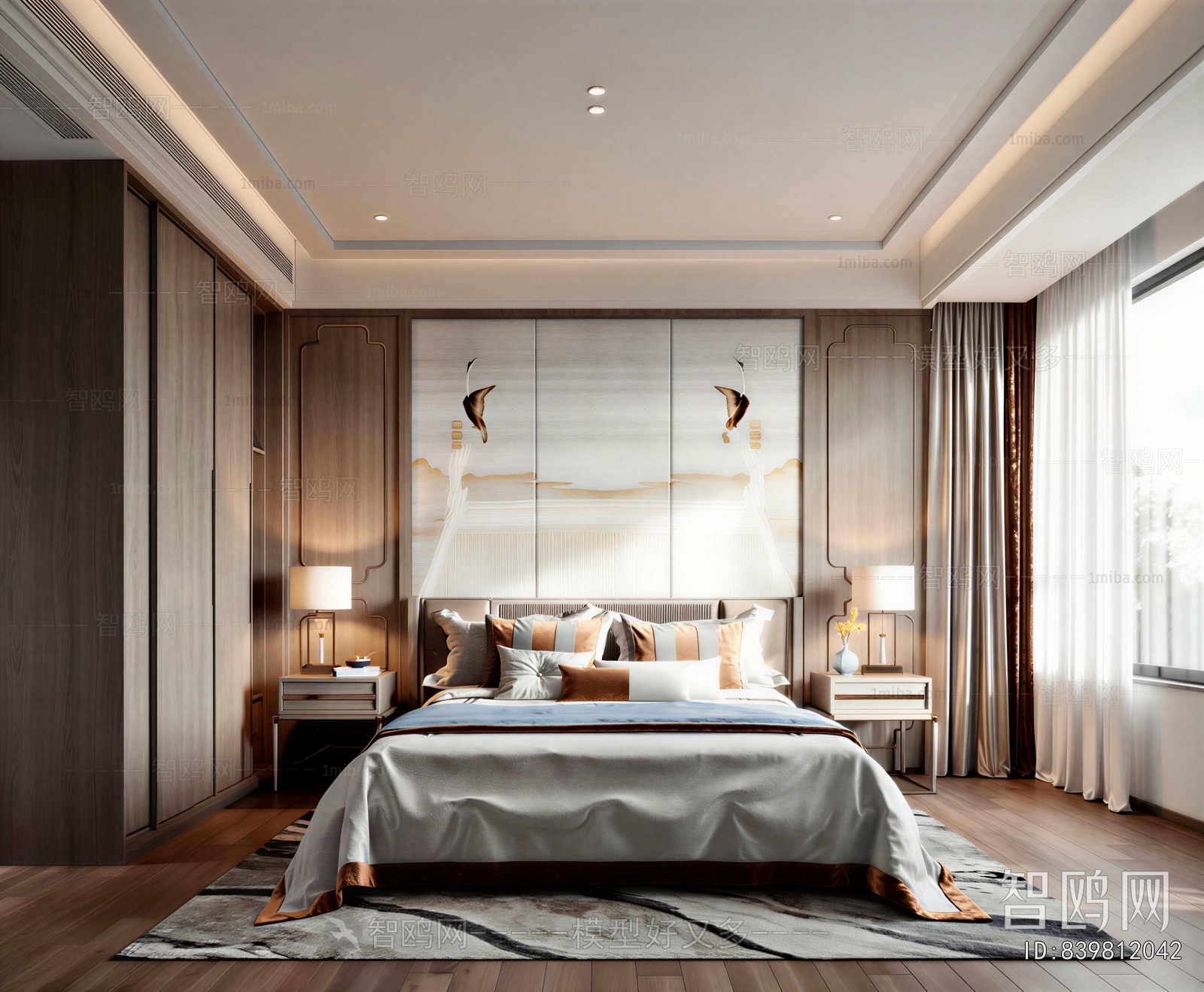 New Chinese Style Bedroom