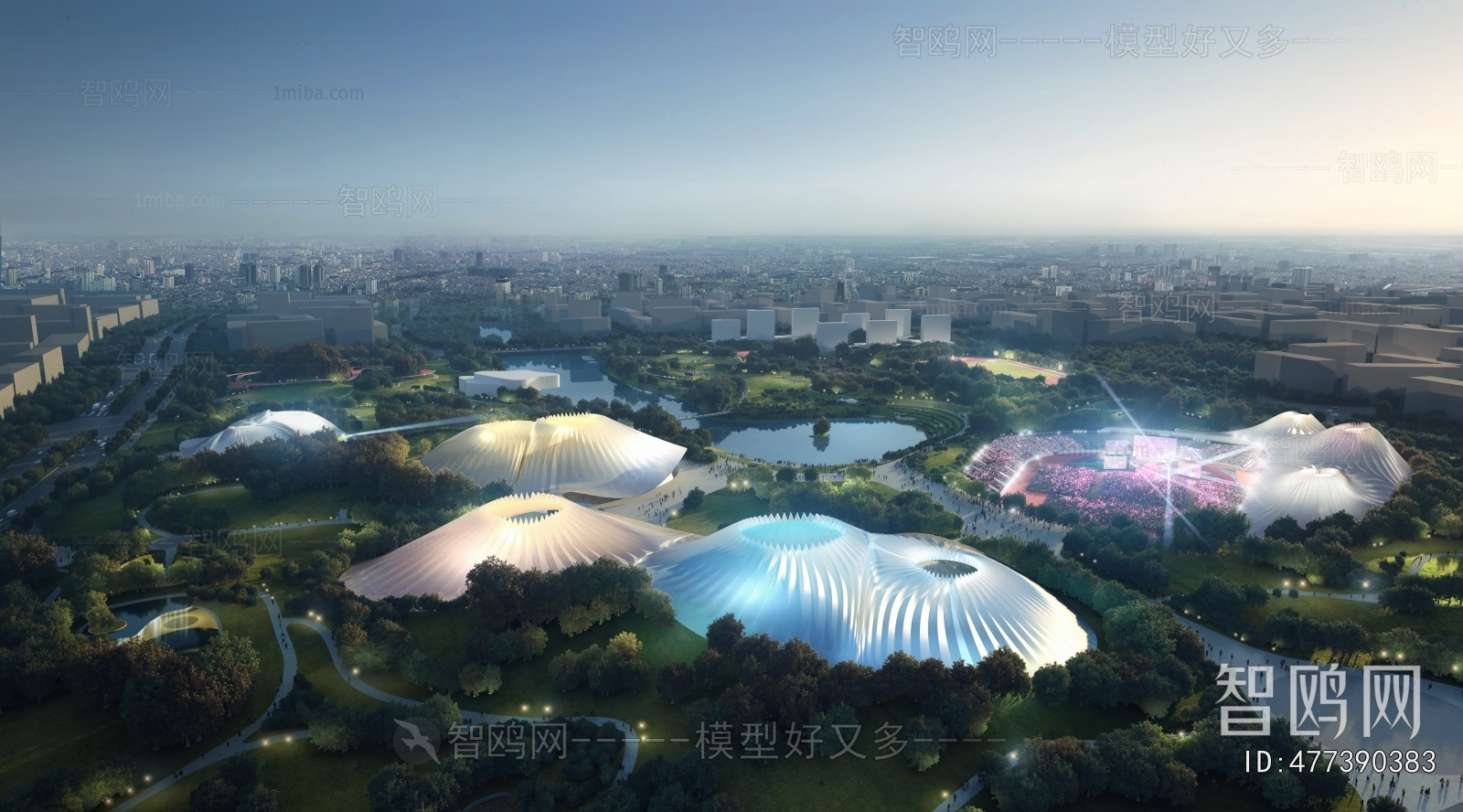 Modern Architectural Bird's-eye View Planning