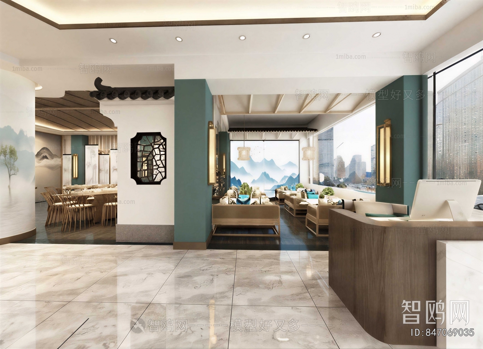 New Chinese Style Reception Area