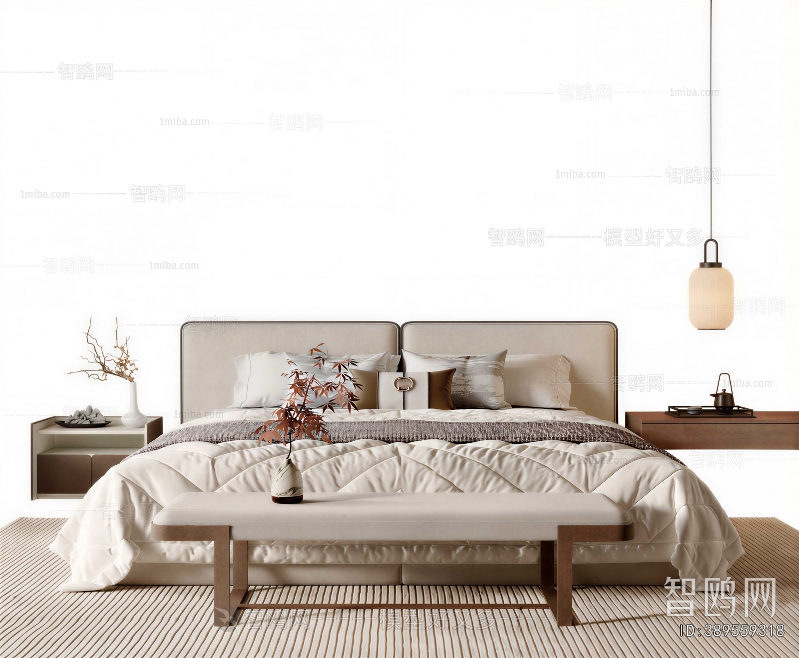 New Chinese Style Double Bed