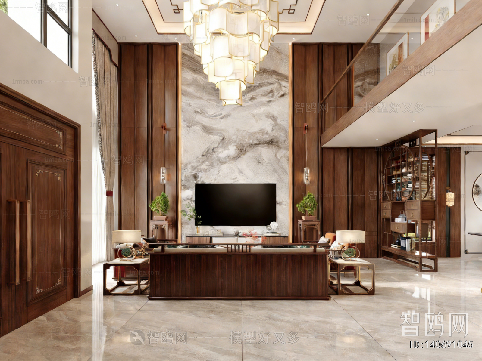 New Chinese Style A Living Room