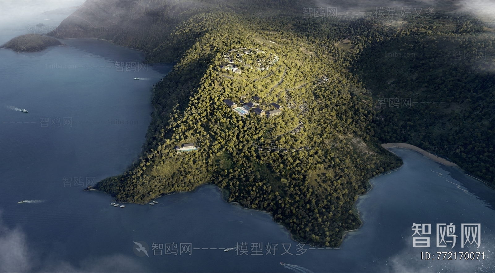 Modern Architectural Bird's-eye View Planning