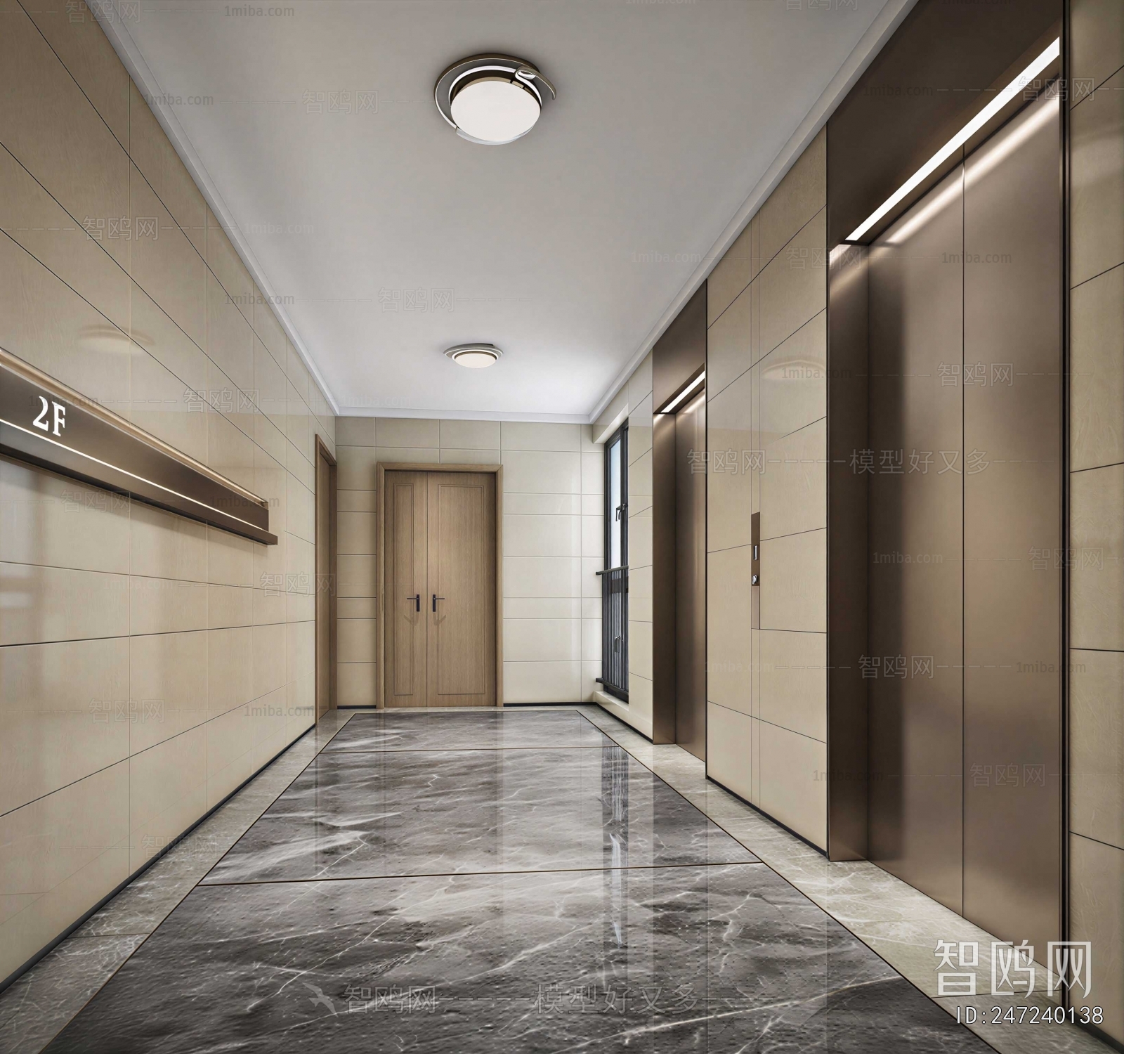 Modern Office Elevator Hall