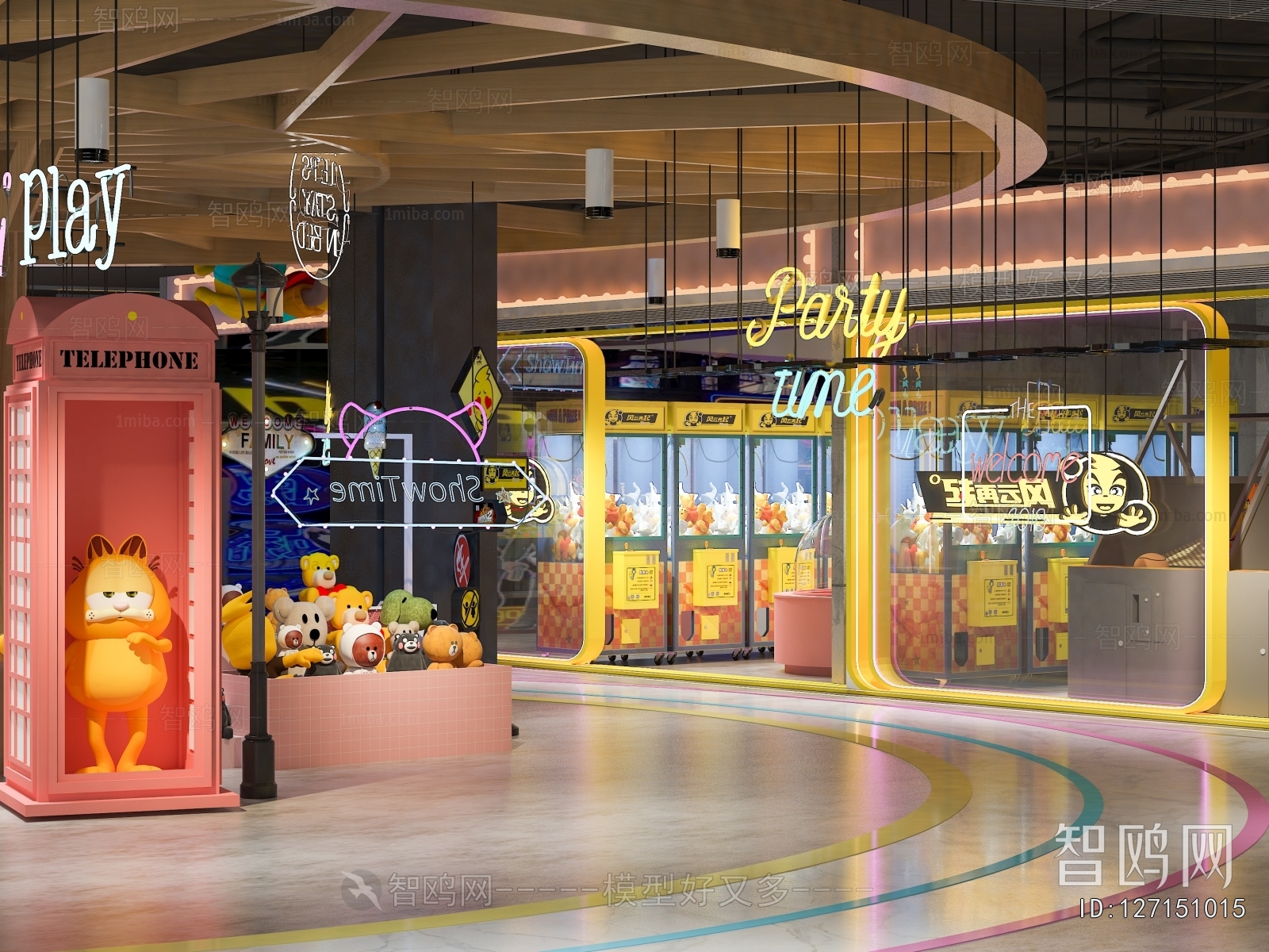 Industrial Style Game Hall