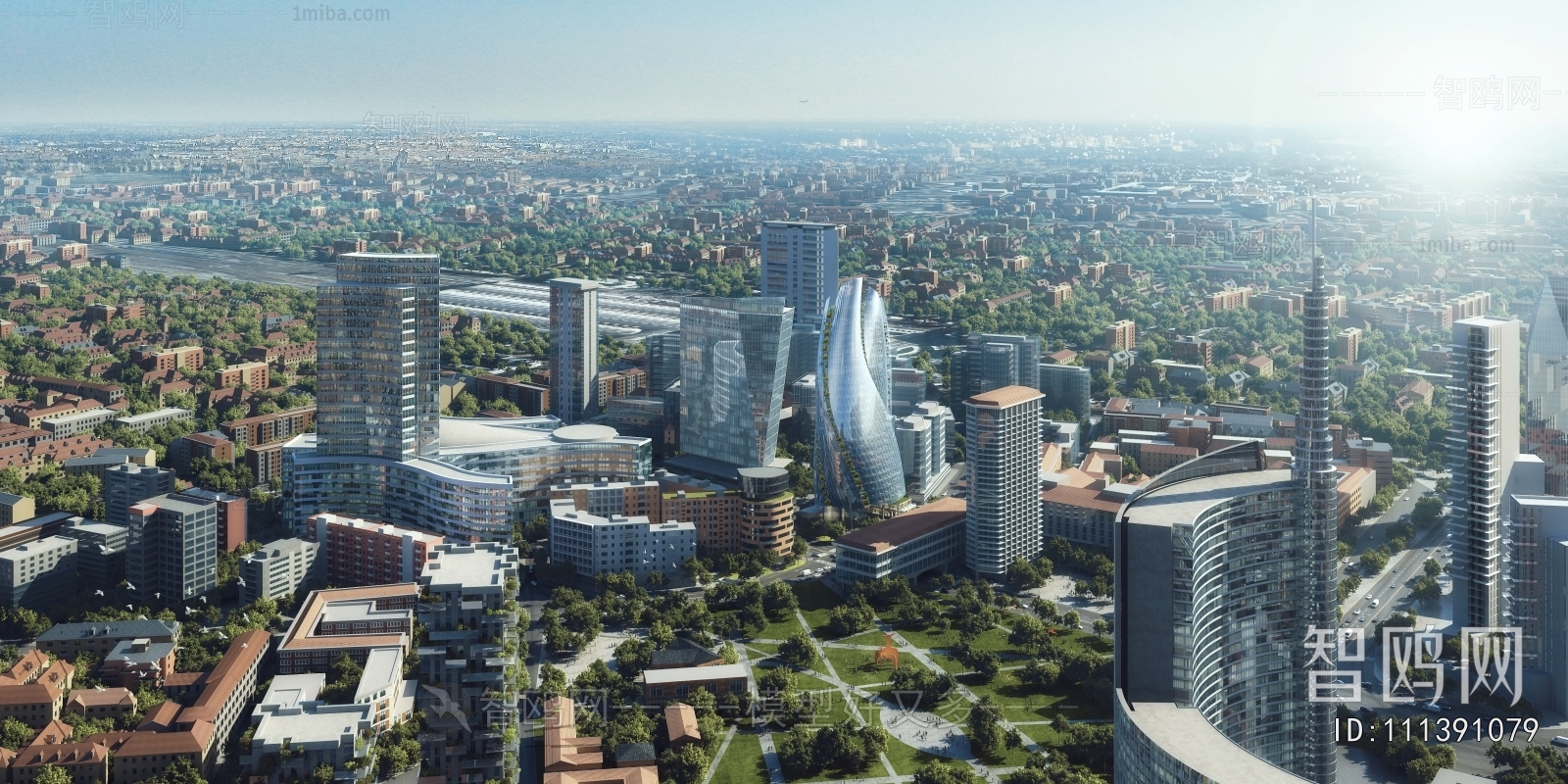 Modern Architectural Bird's-eye View Planning