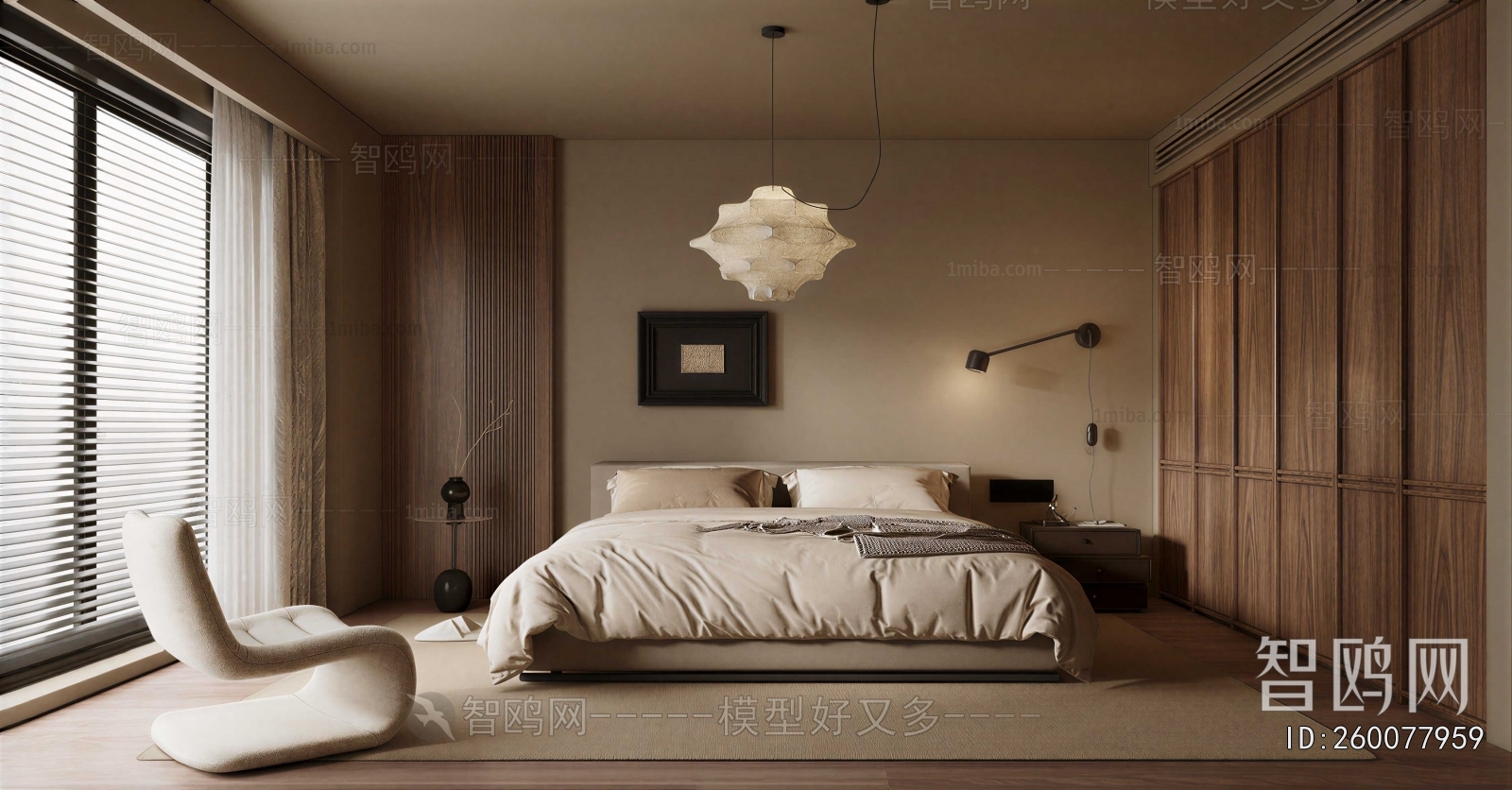 Wabi-sabi Style Bedroom