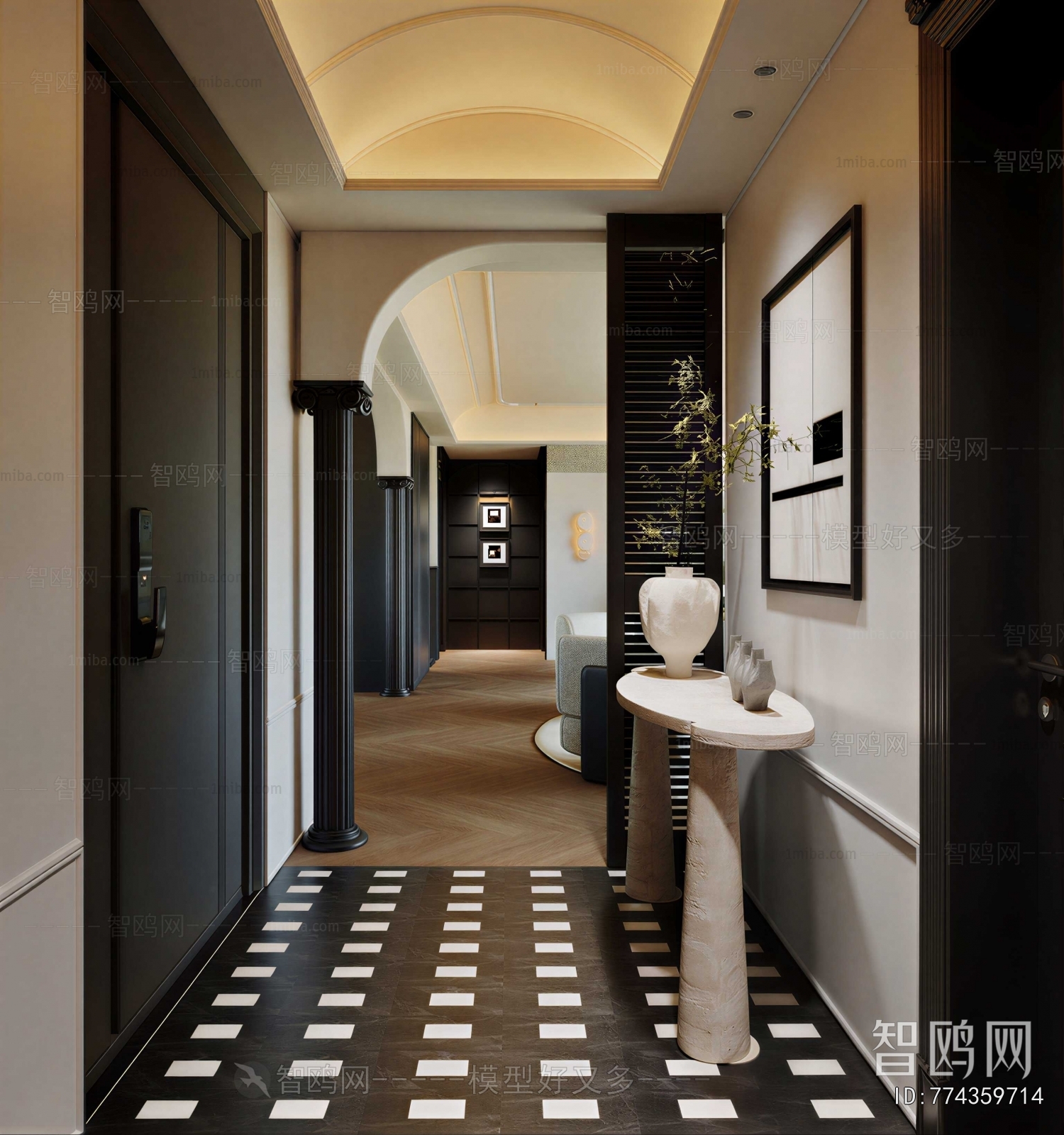 French Style Hallway