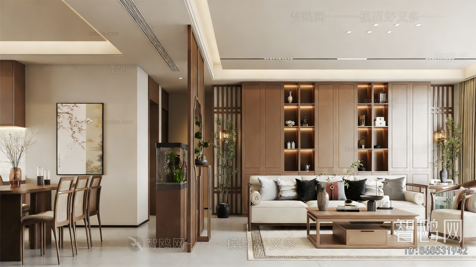 New Chinese Style A Living Room