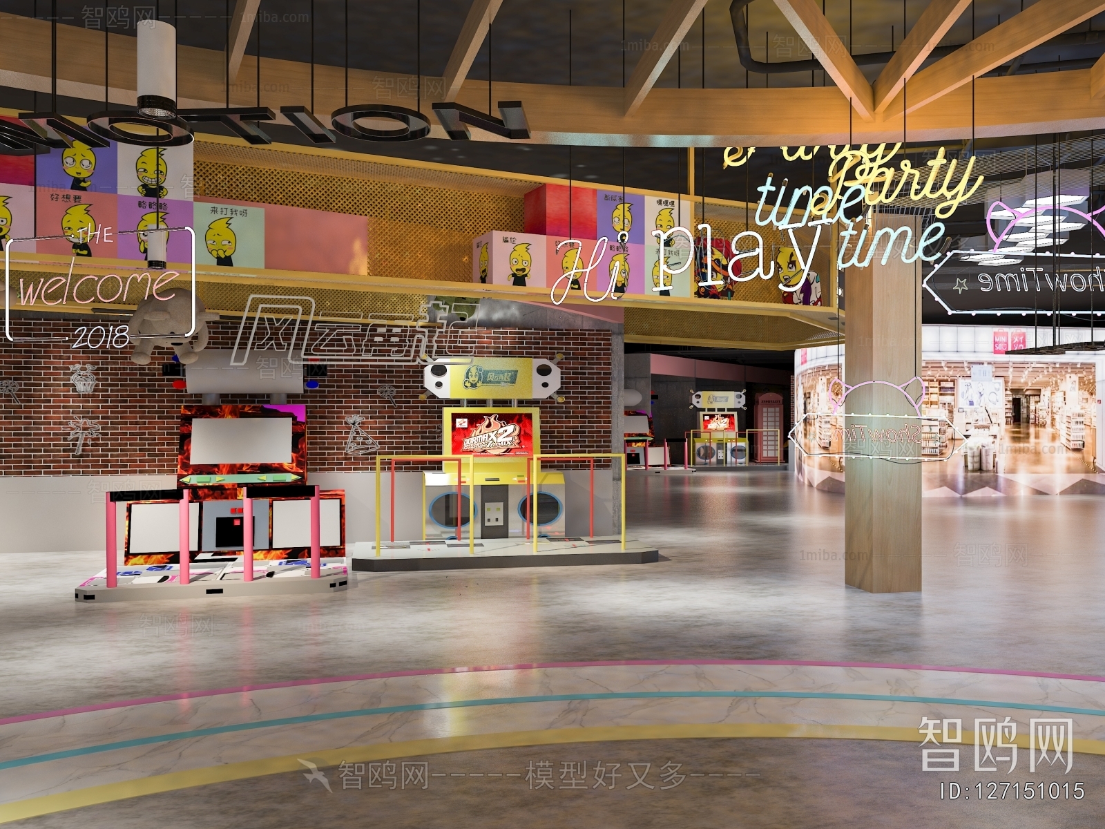 Industrial Style Game Hall