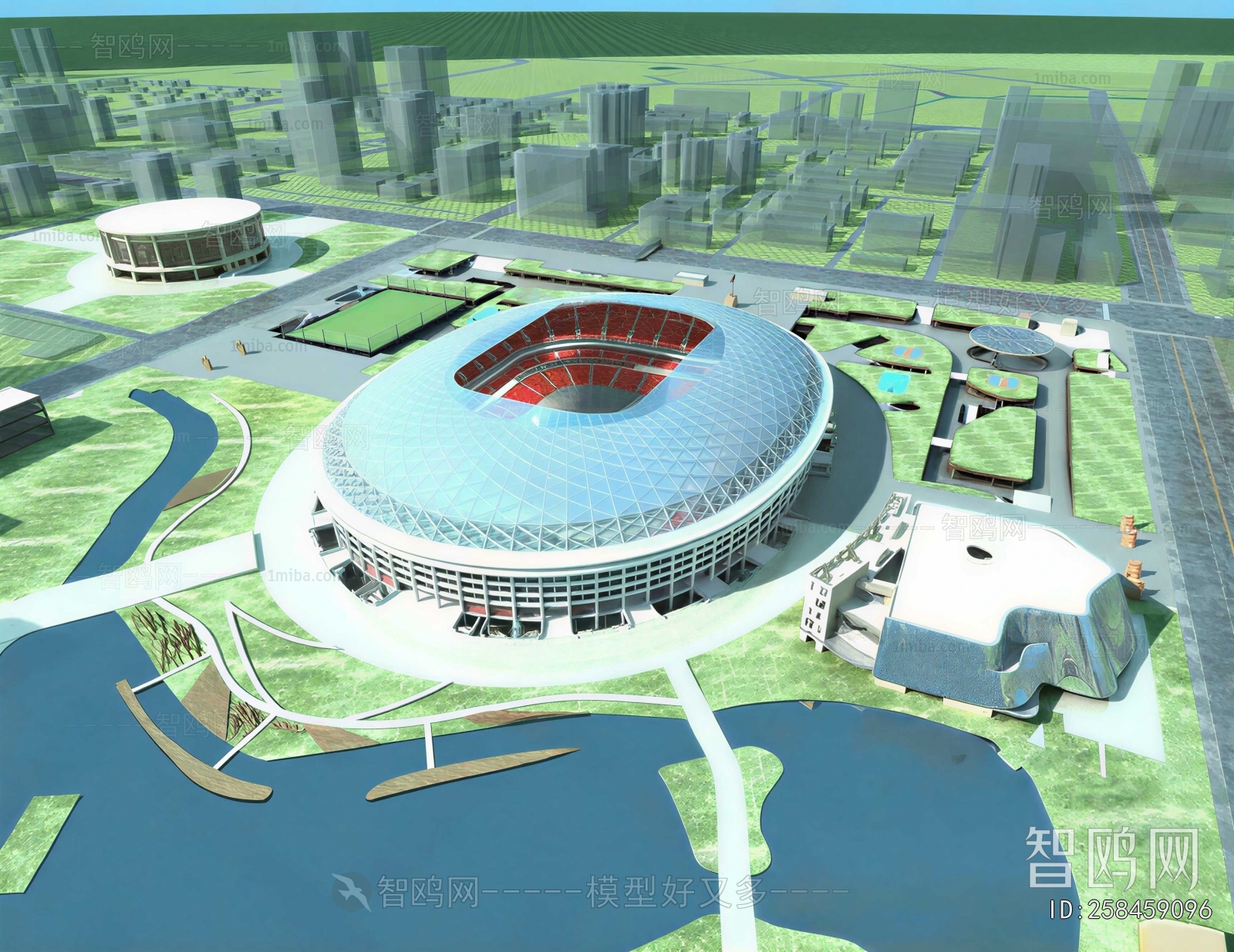 Modern Architectural Bird's-eye View Planning