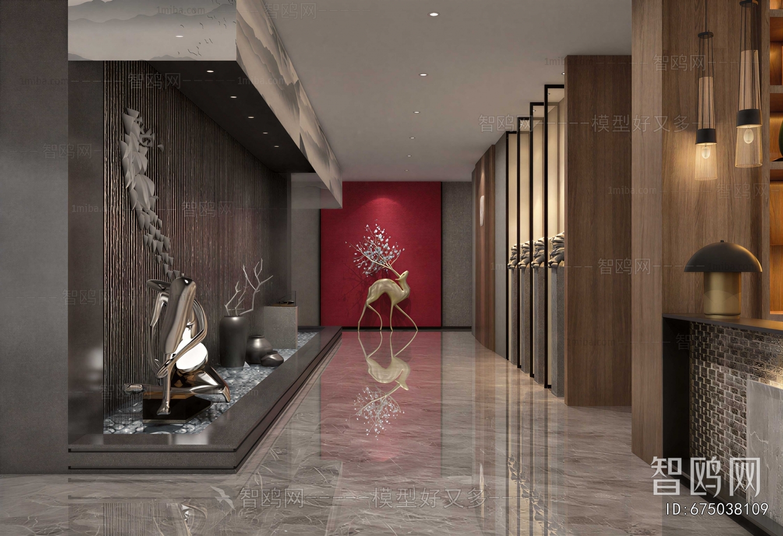 New Chinese Style Office Aisle