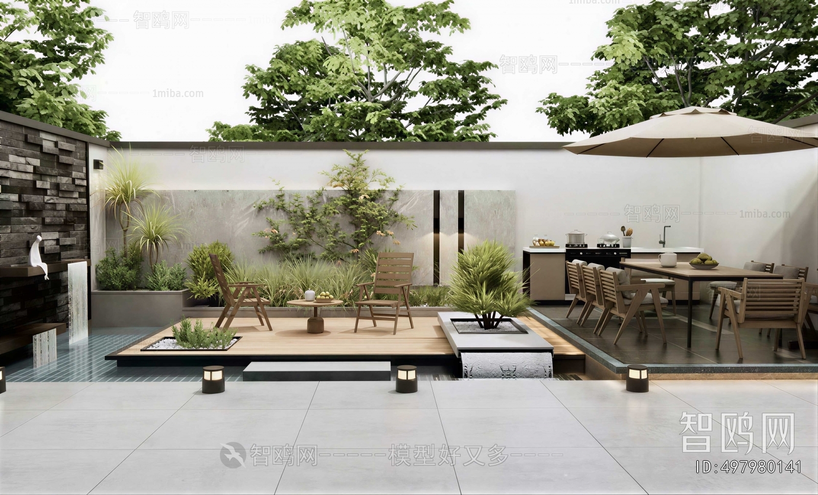 Modern Courtyard/landscape