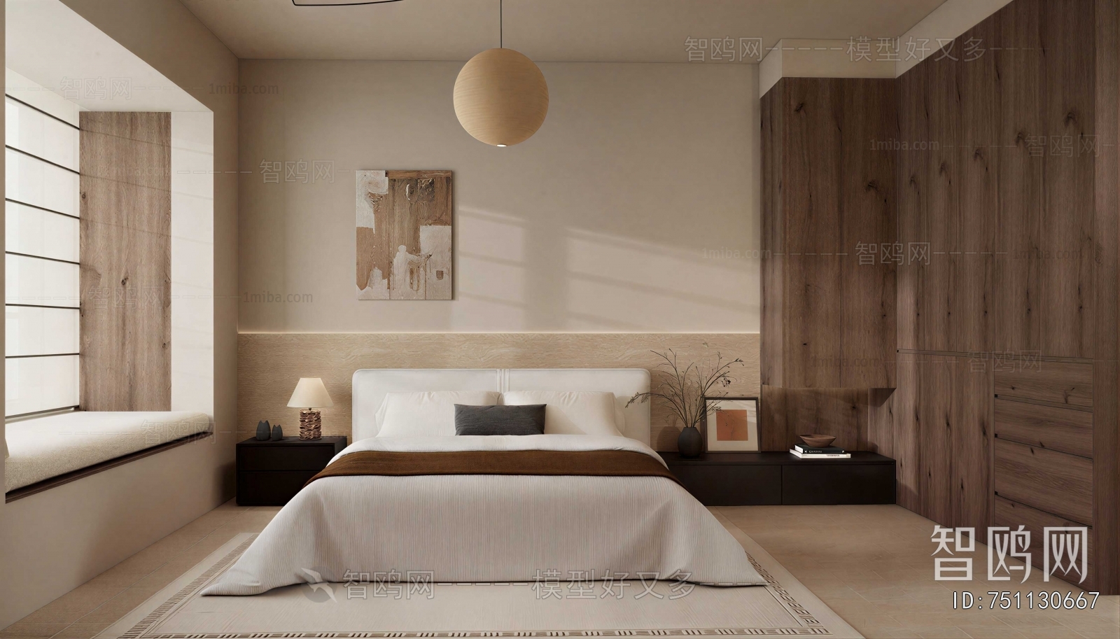Wabi-sabi Style Bedroom