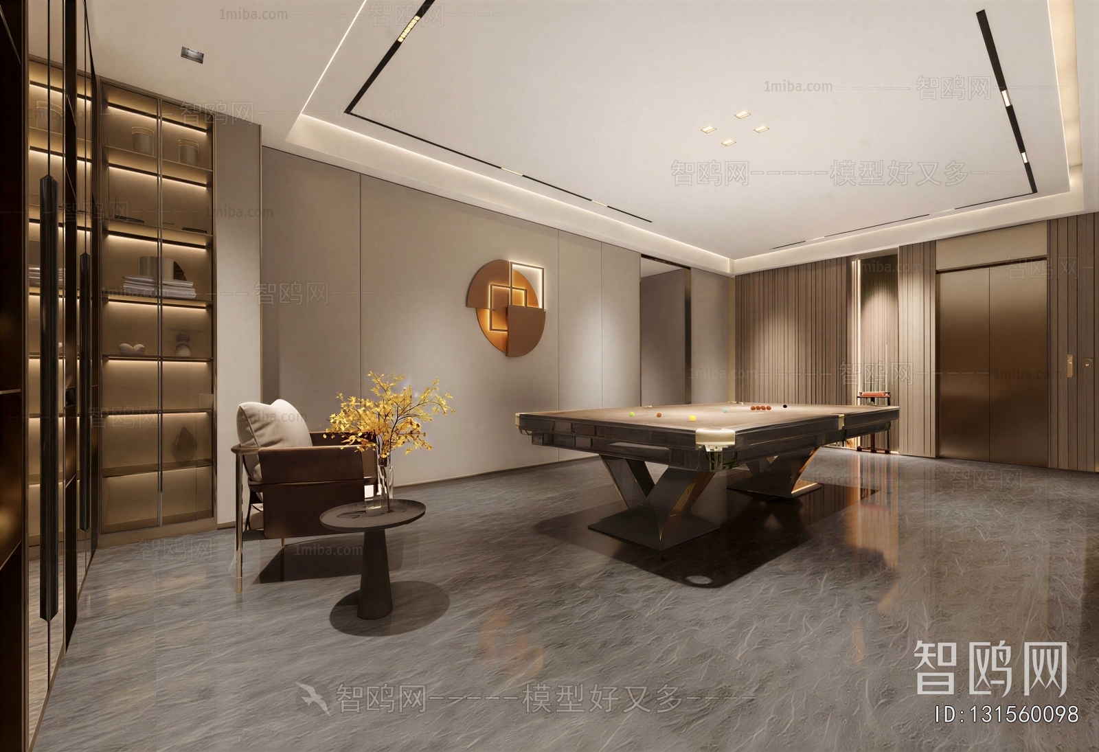 Modern Billiard Room