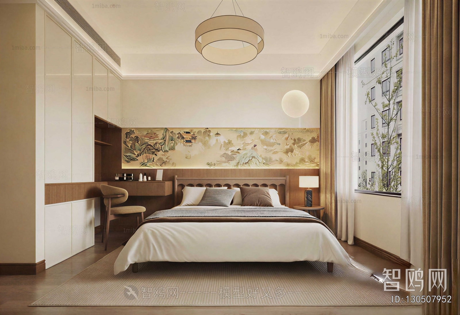New Chinese Style Bedroom