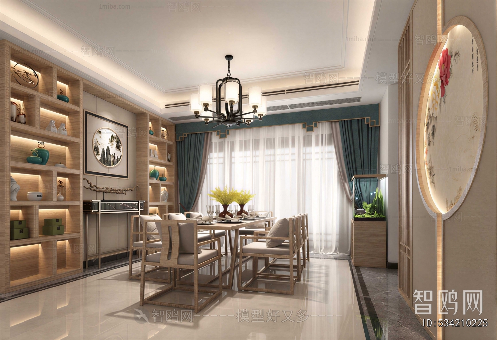 New Chinese Style Dining Room
