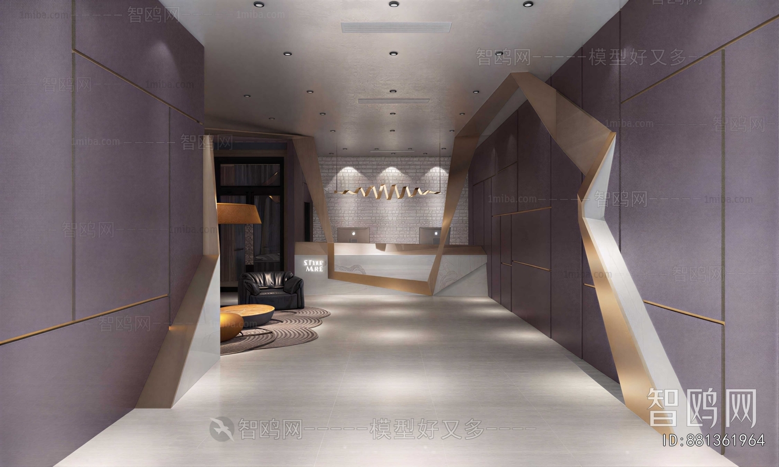Modern Office Reception Desk