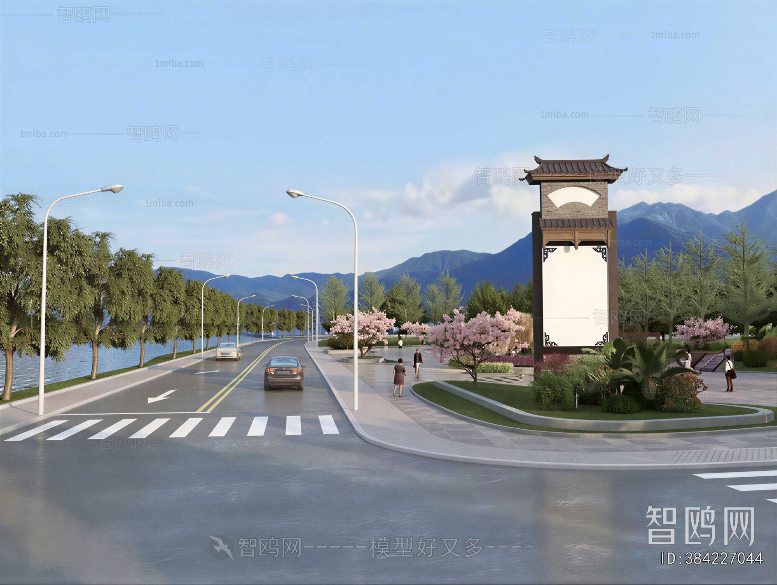 New Chinese Style Park Landscape