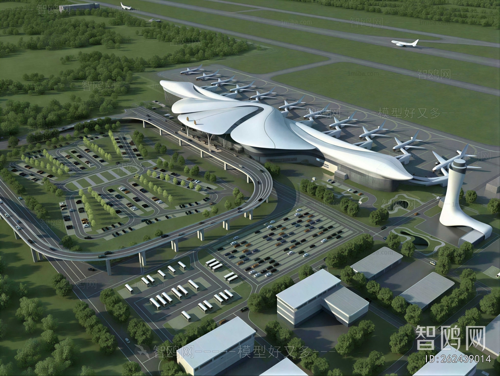 Modern Architectural Bird's-eye View Planning