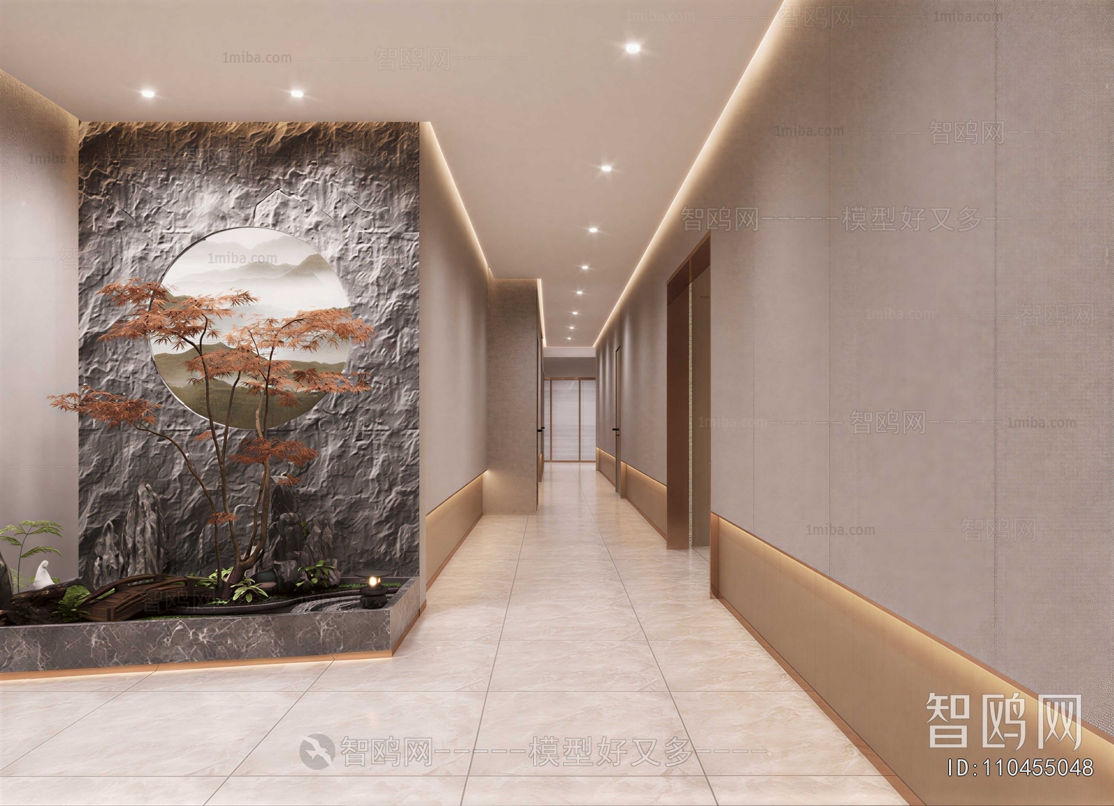 New Chinese Style Office Aisle