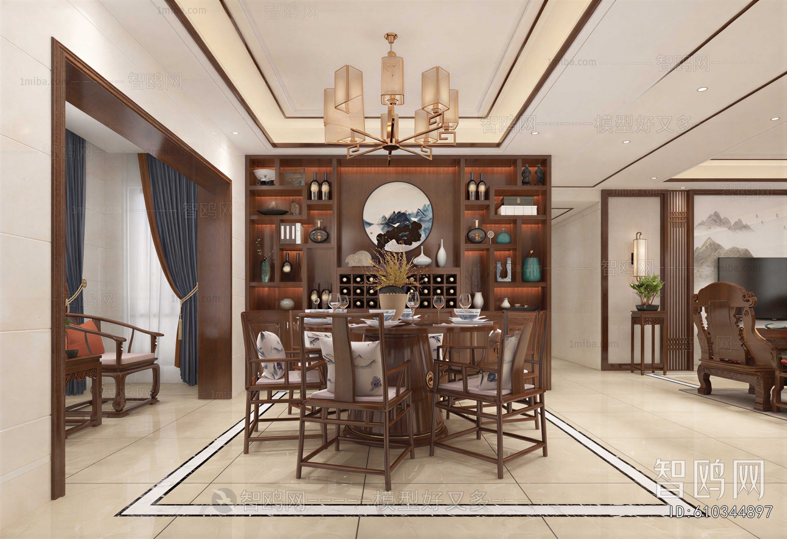 New Chinese Style Dining Room