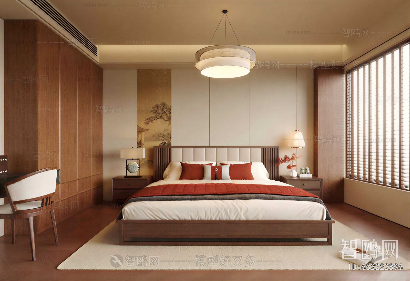 New Chinese Style Bedroom