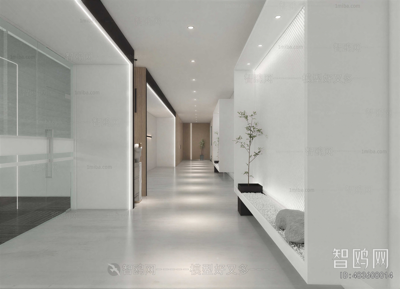 Modern Office Aisle
