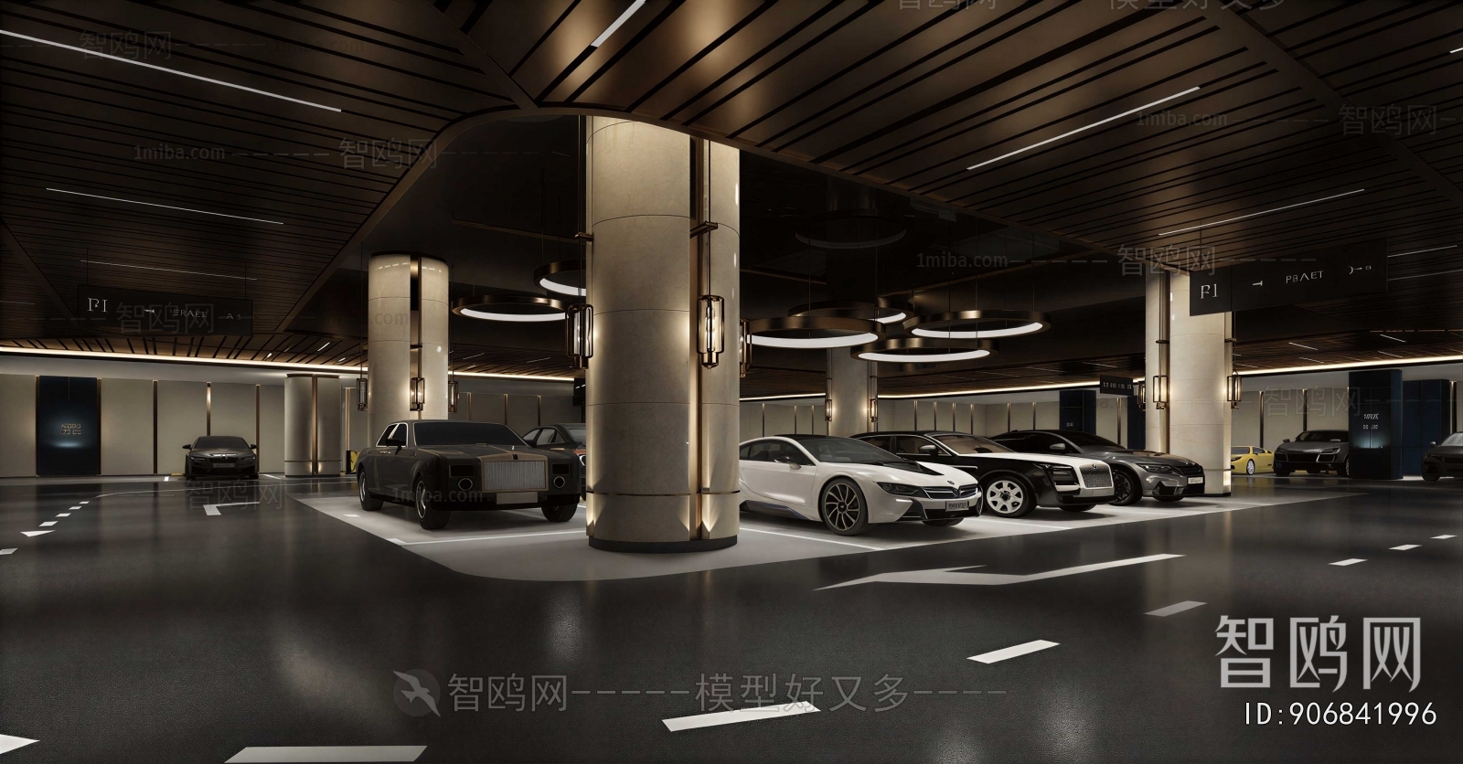 Modern Underground Parking Lot