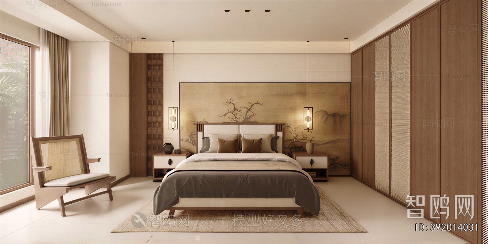 New Chinese Style Bedroom