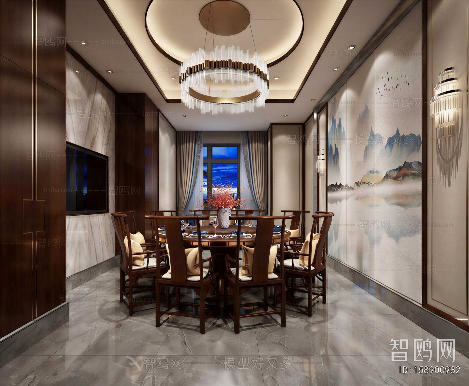 New Chinese Style Dining Room