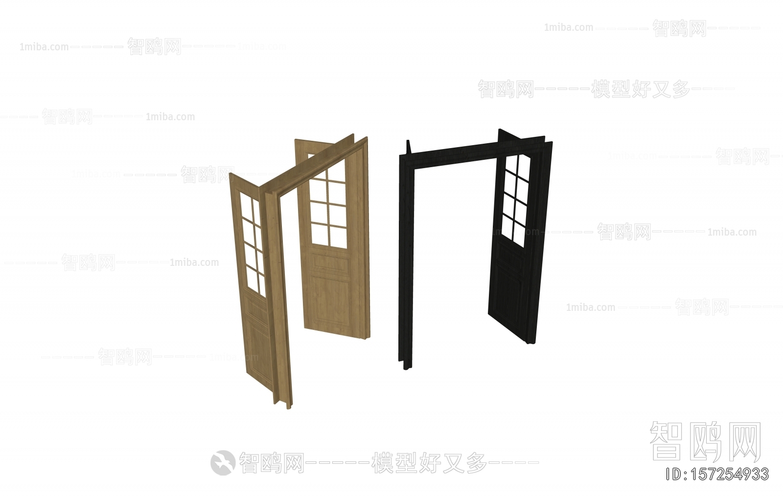 Simple European Style Double Door