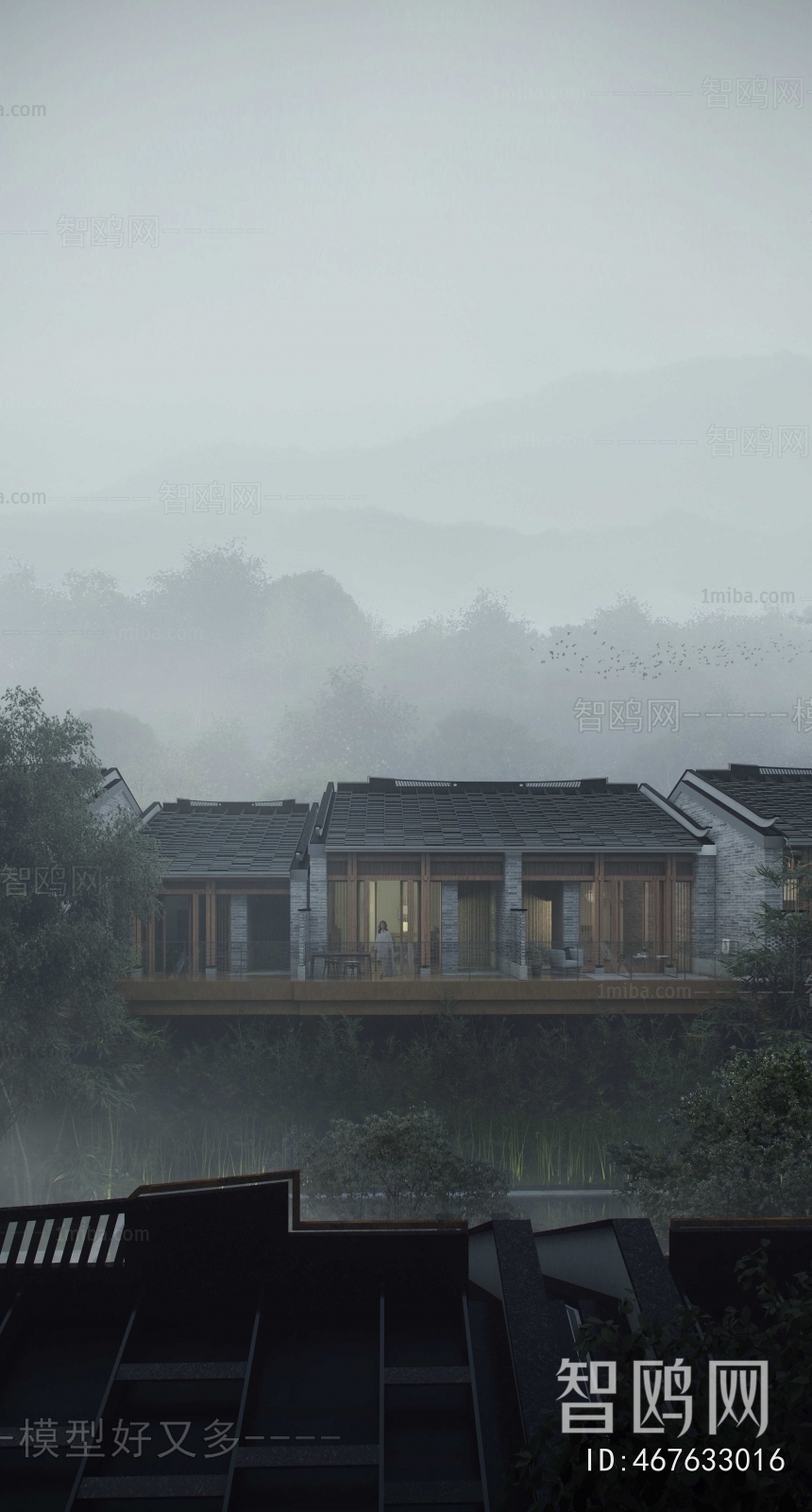 Chinese Style Appearance Of Commercial Building