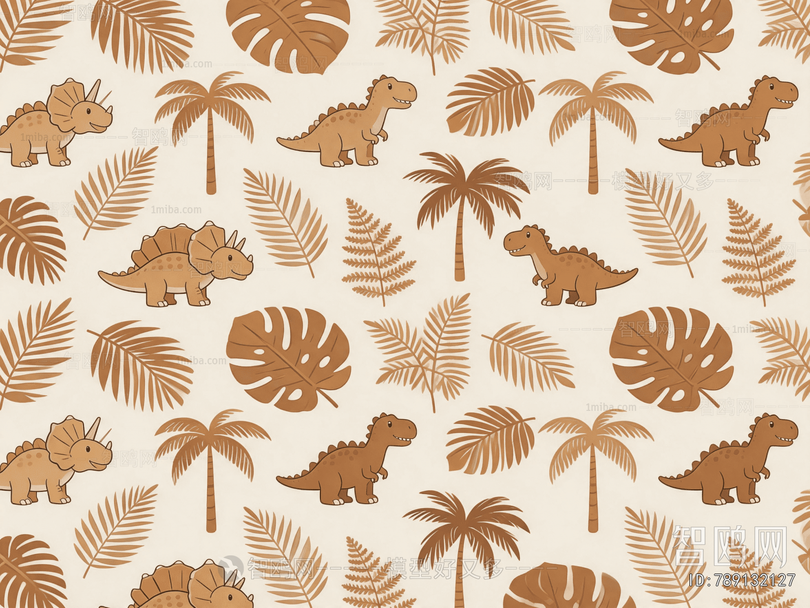 Animal And Plant Pattern Wallpaper