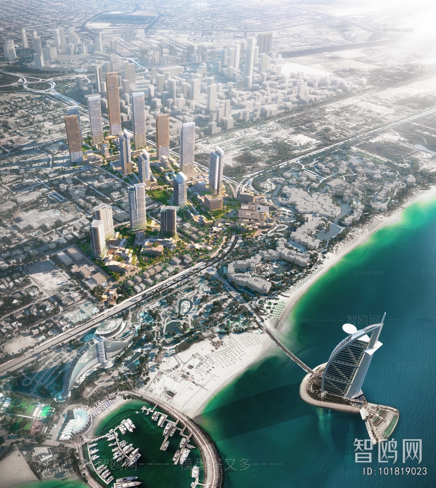 Modern Architectural Bird's-eye View Planning