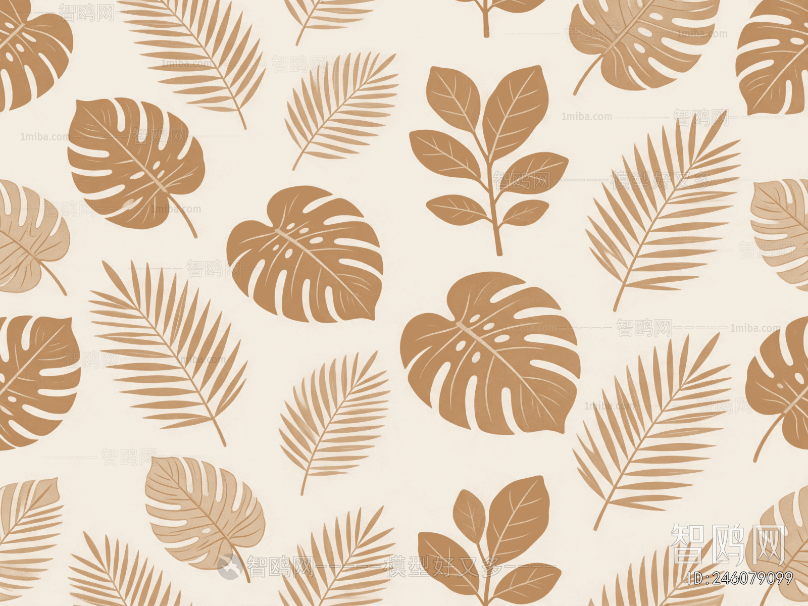 Animal And Plant Pattern Wallpaper