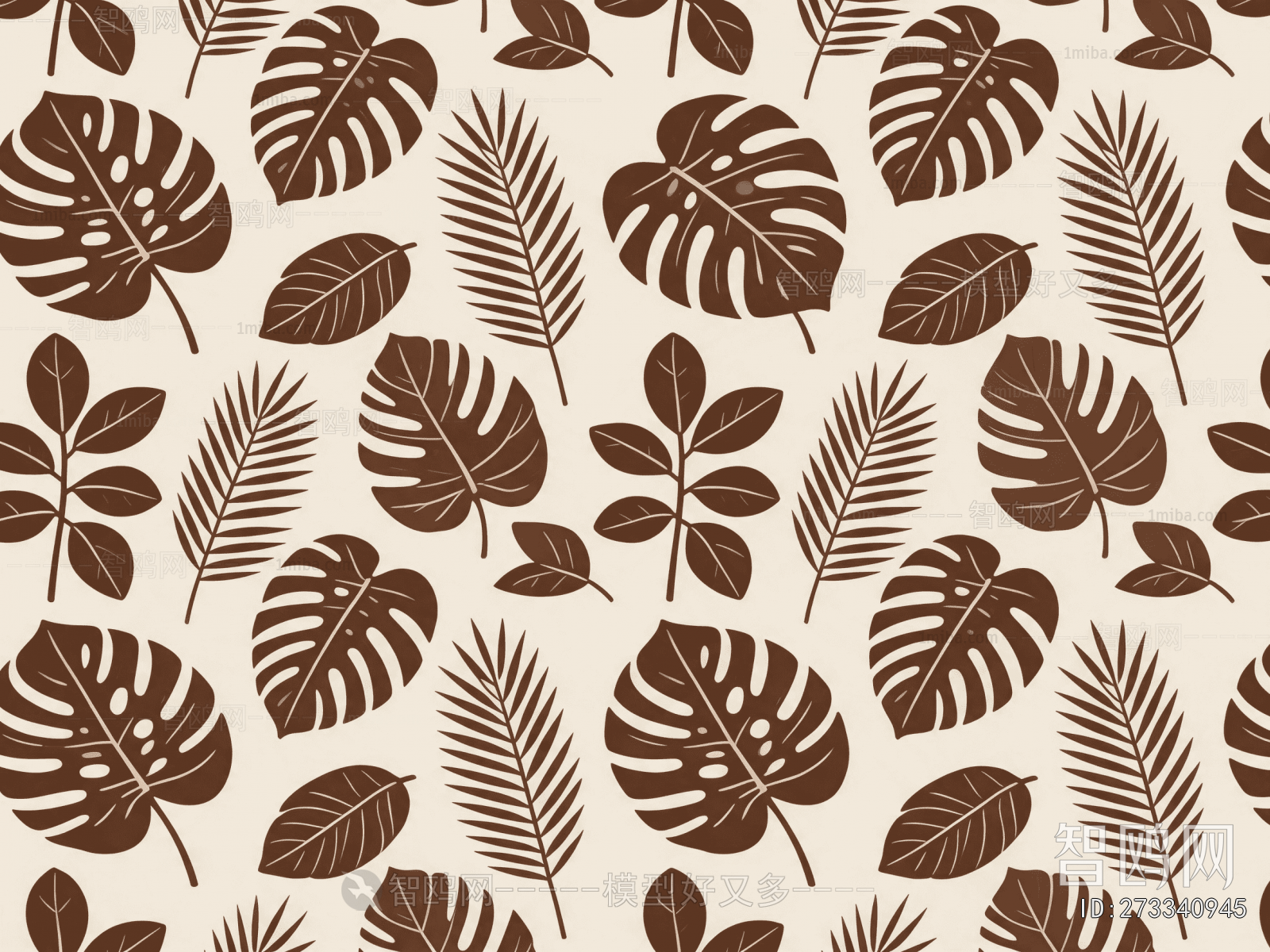 Animal And Plant Pattern Wallpaper