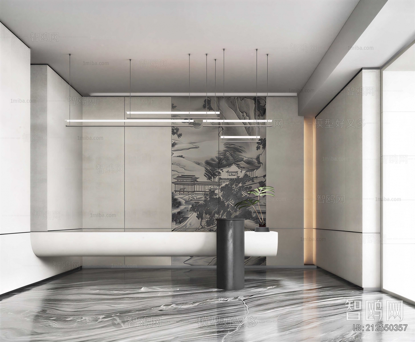 Modern Office Reception Desk