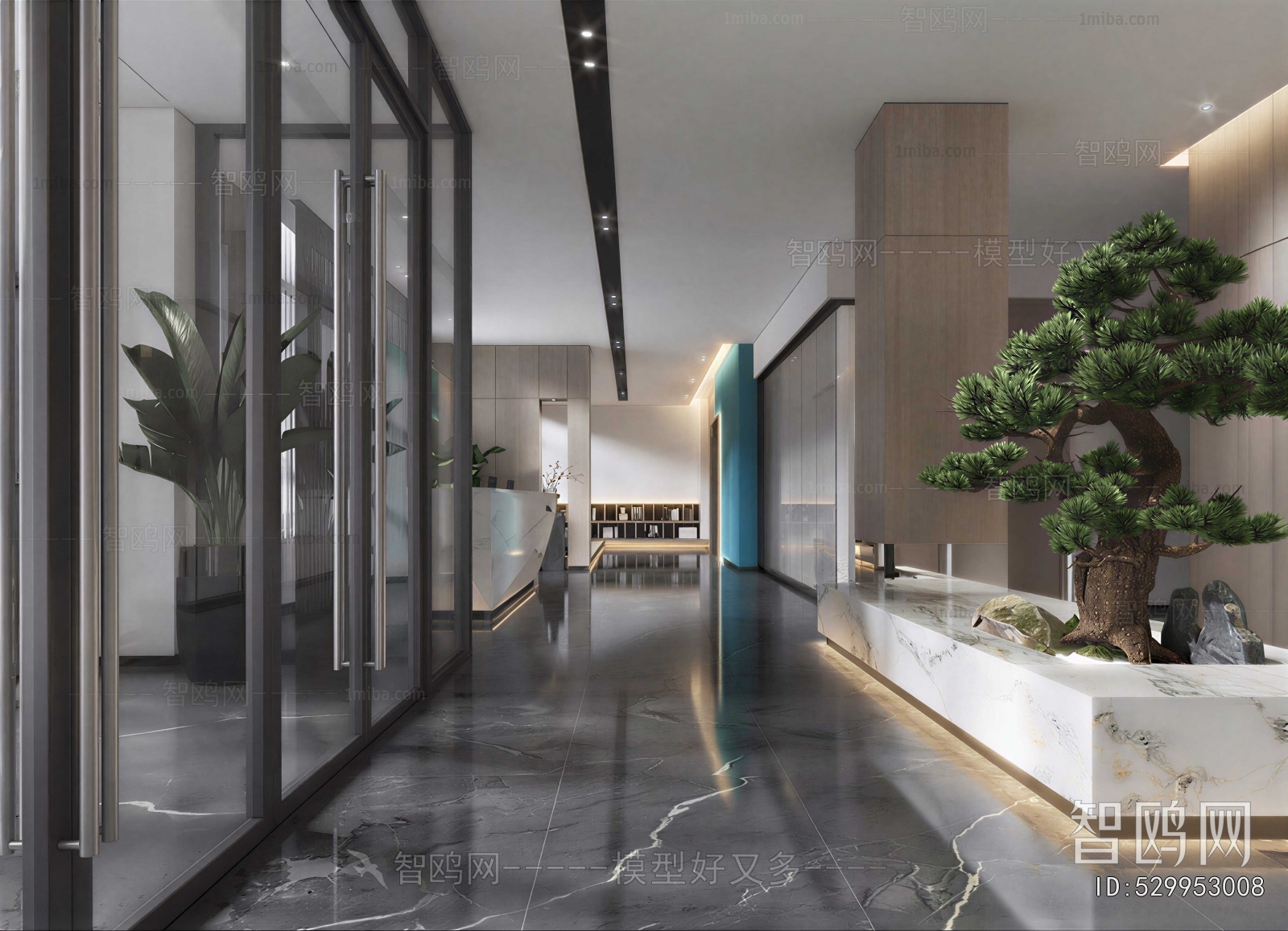 Modern Office Reception Desk