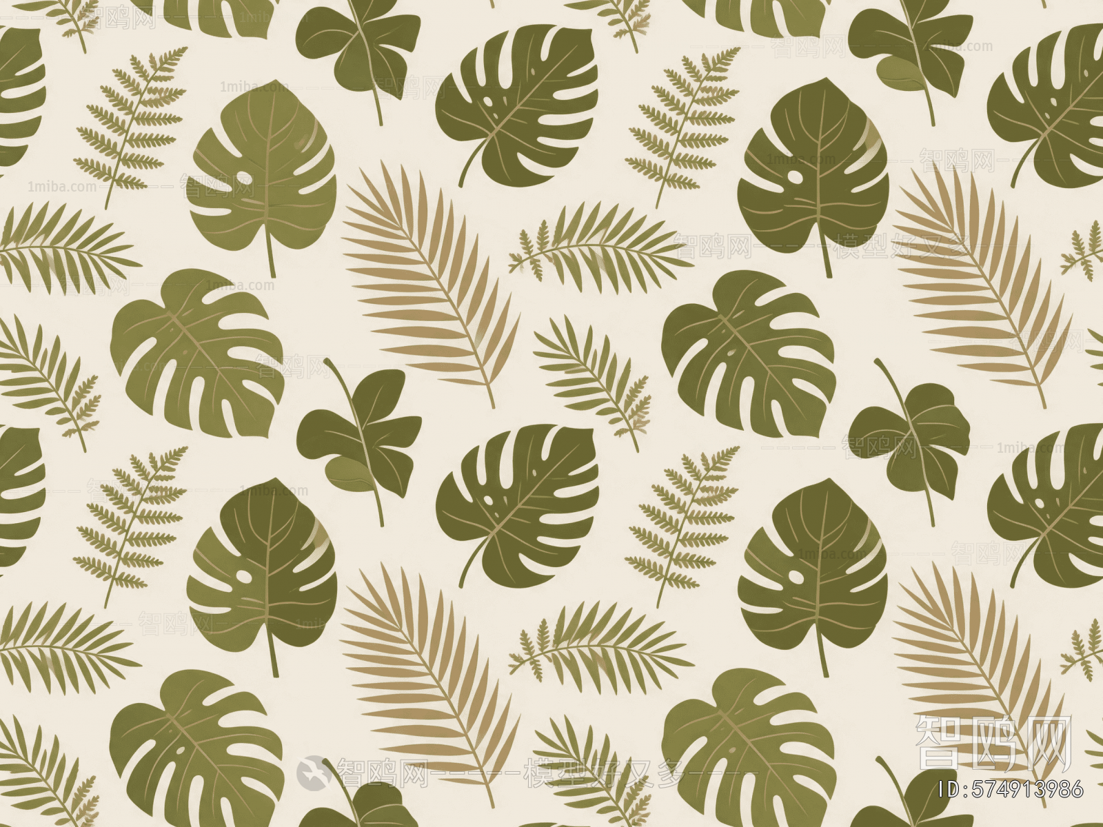 Animal And Plant Pattern Wallpaper