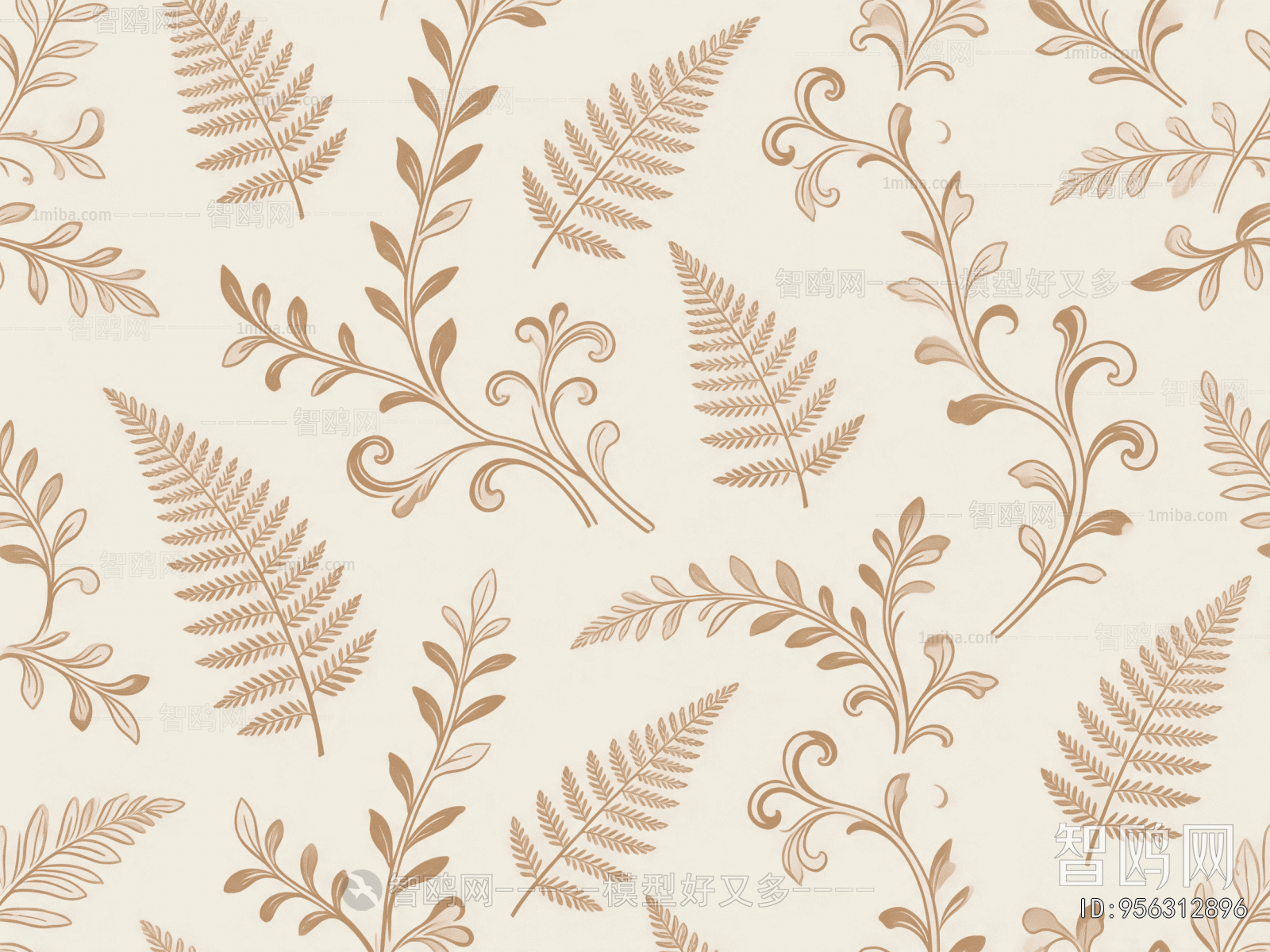 Animal And Plant Pattern Wallpaper
