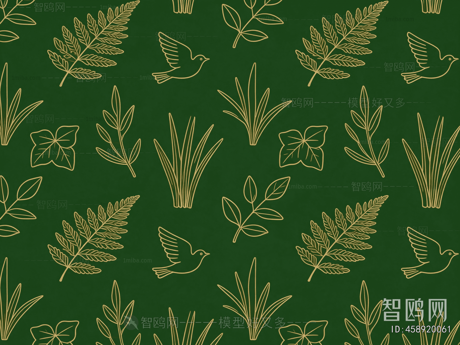 Animal And Plant Pattern Wallpaper