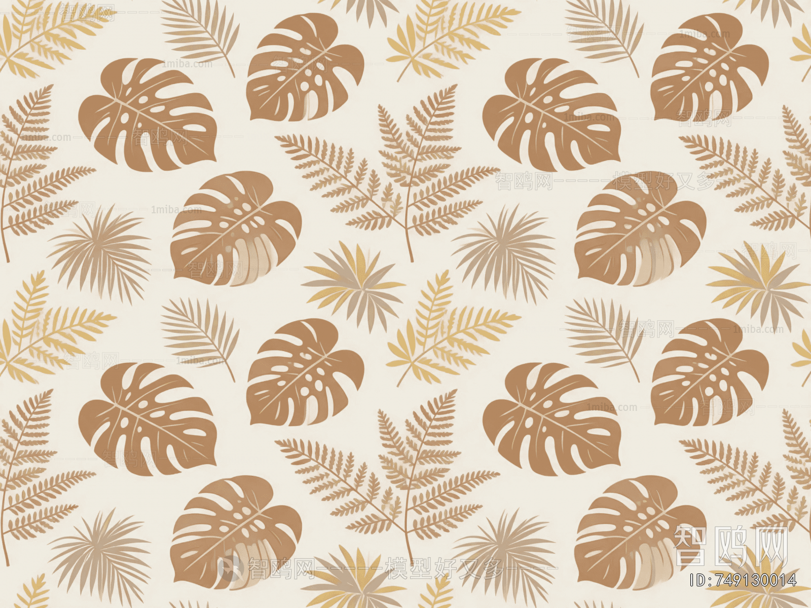 Animal And Plant Pattern Wallpaper