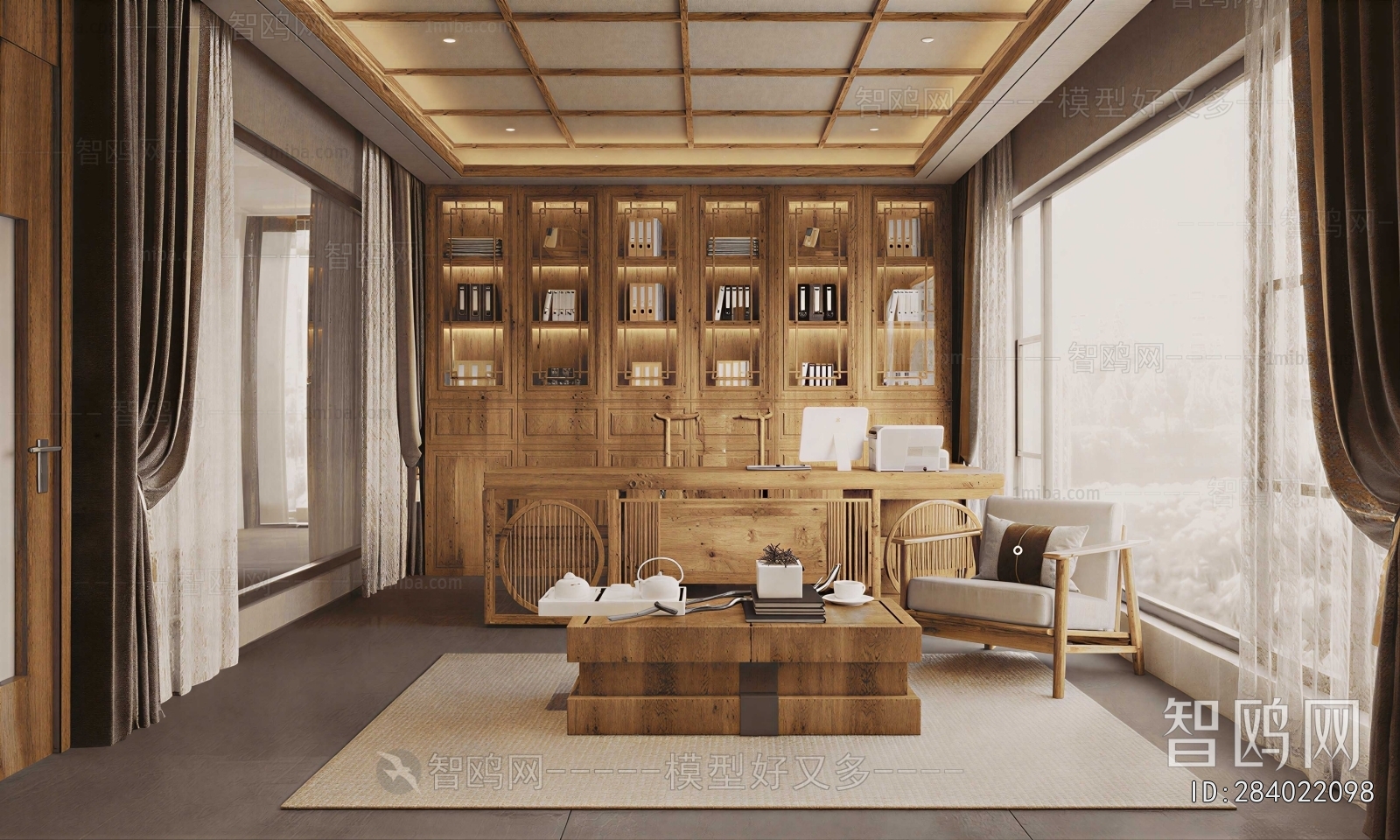 New Chinese Style Study Space