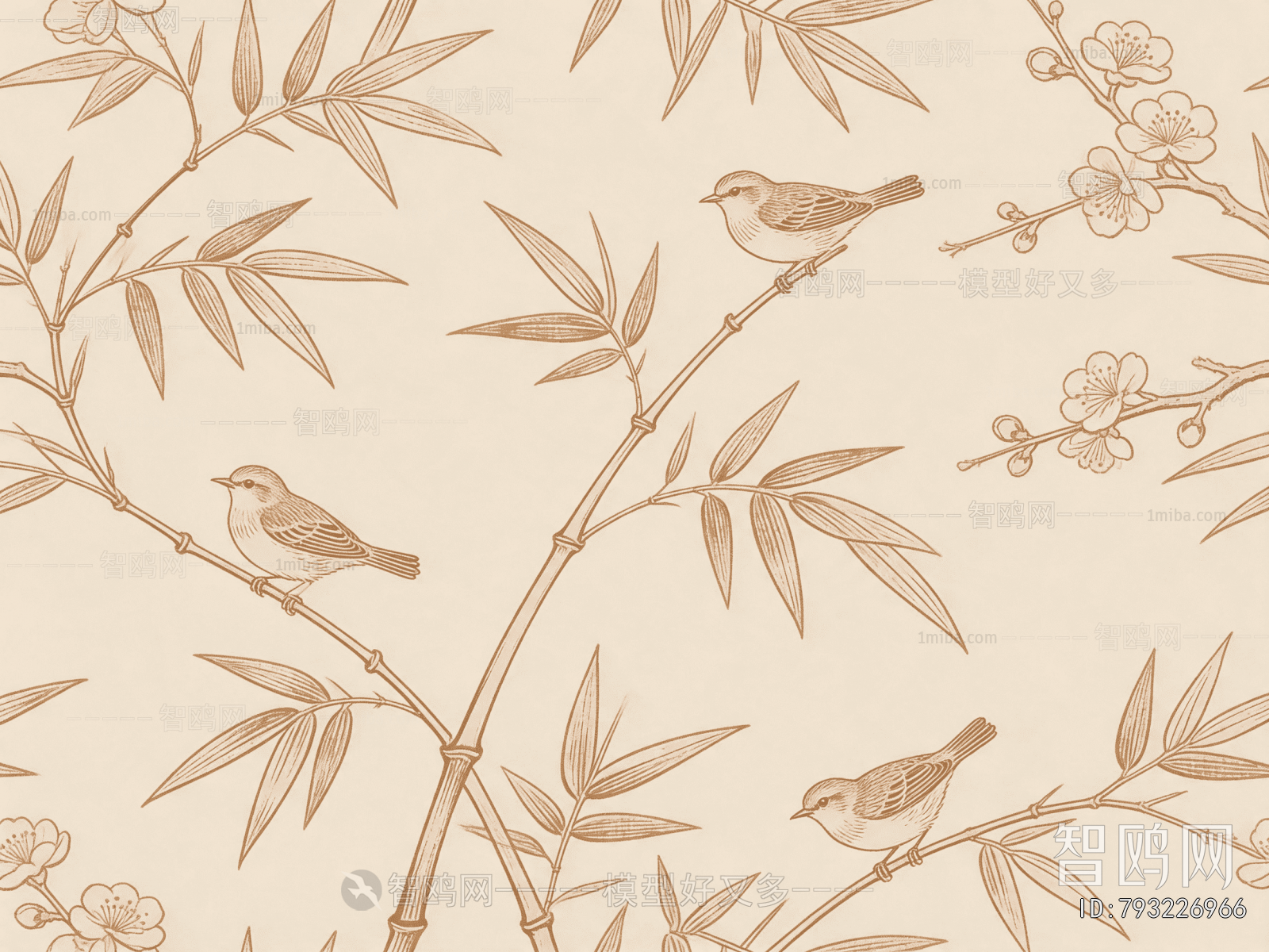 Animal And Plant Pattern Wallpaper
