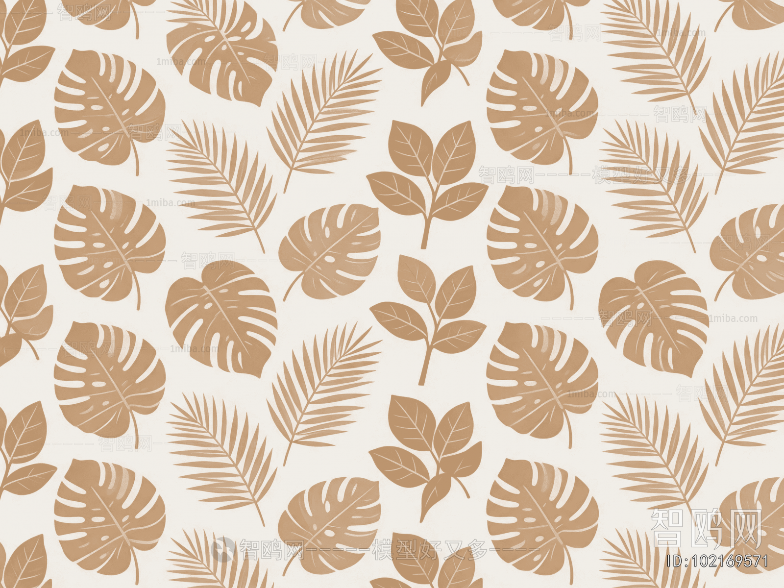 Animal And Plant Pattern Wallpaper