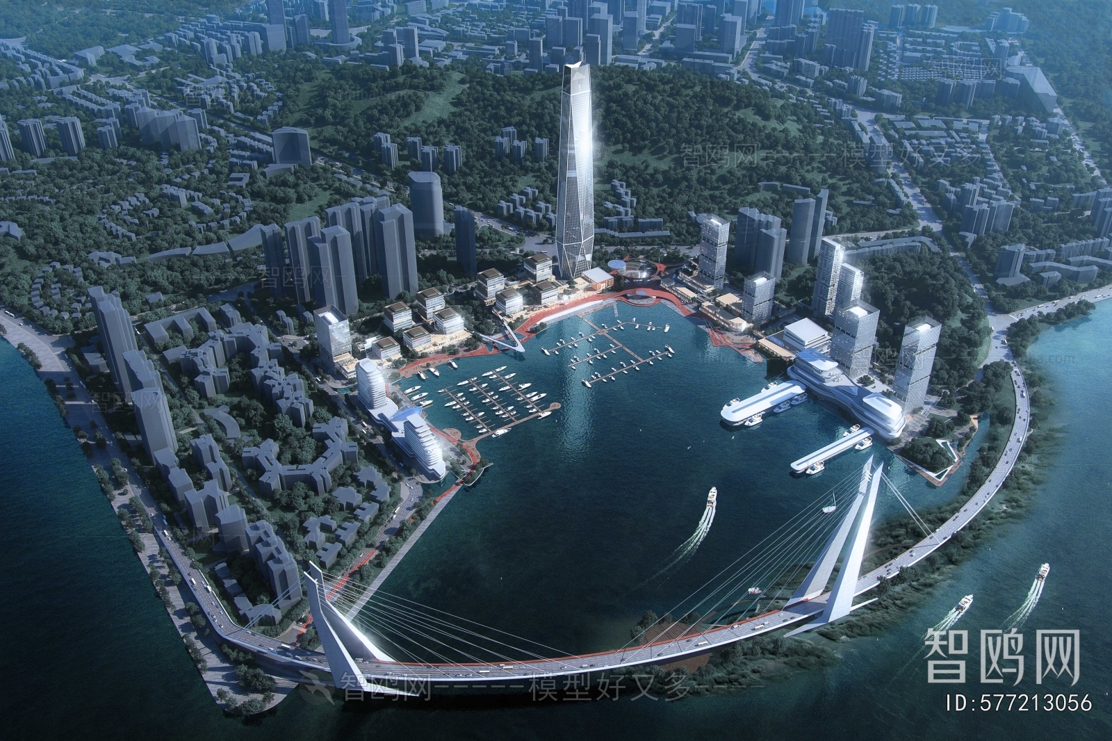 Modern Architectural Bird's-eye View Planning