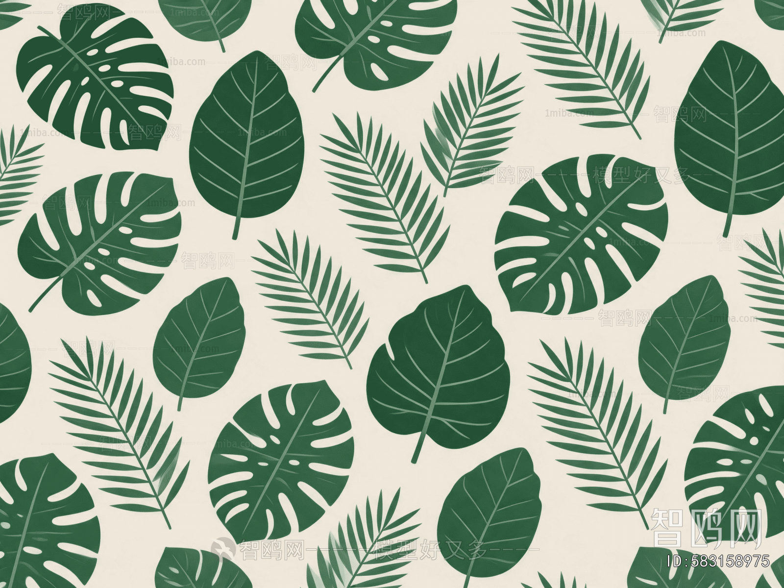 Animal And Plant Pattern Wallpaper